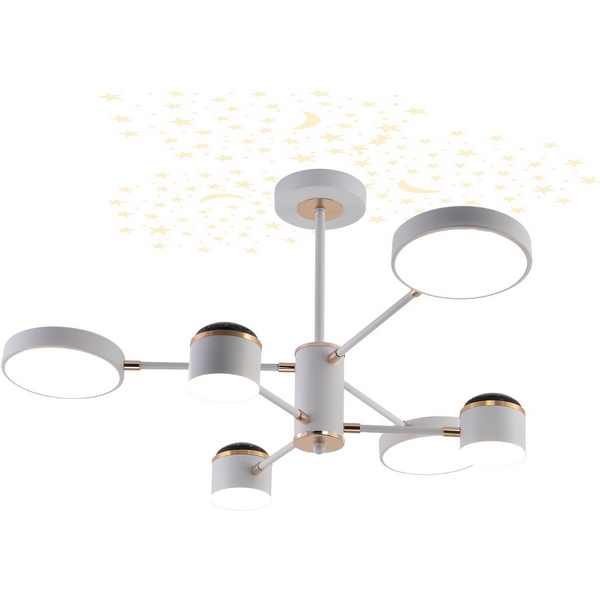 

Потолочная люстра на штанге светодиодная звездное небо Escada Interstellar 10255/6LED, Белый, Interstellar 10255/6LED