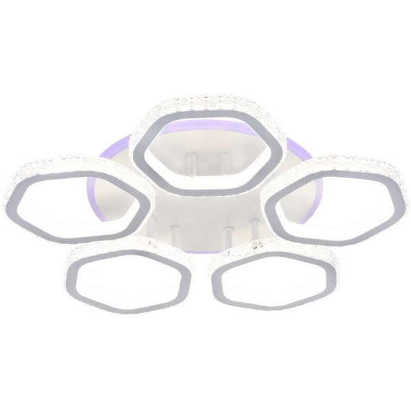 

Люстра led с 5 плафонами (+ночной режим) с пультом 10263/5 LED*180+8W Escada Centauri 10263/5LED BL, Белый, Centauri 10263/5LED BL