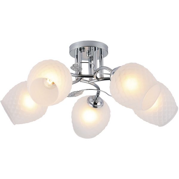 

Потолочная люстра на штанге Escada Sorbaria 1108/5PL E27*40W Chrome, Белый, Sorbaria 1108/5PL