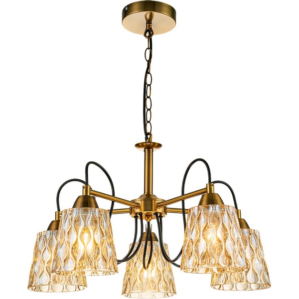

Подвесная люстра Escada Dream 1125/5PL E27*40W Brass, Янтарный, Dream 1125/5PL