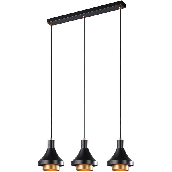 Изображение товара Подвесной светильник Escada Nora 1147/3S Black с регулируемой высотой и тремя лампами Е27