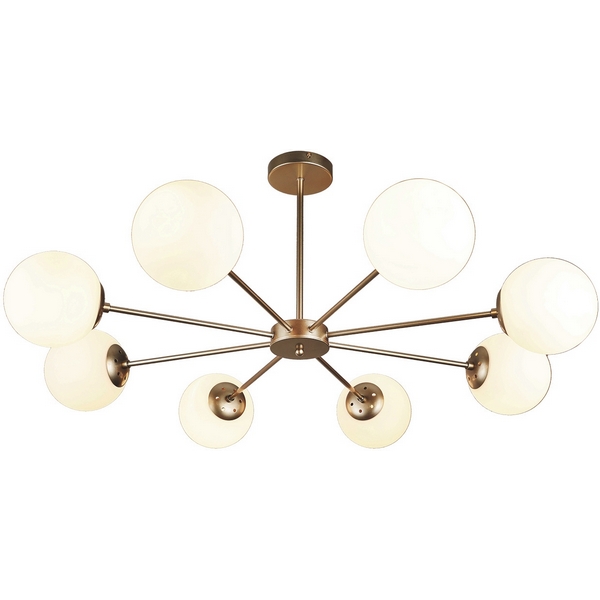 

Потолочная люстра на штанге Escada Ethereal 2110/8P Gold E14*40W Champangne gold, Белый, Ethereal 2110/8P Gold