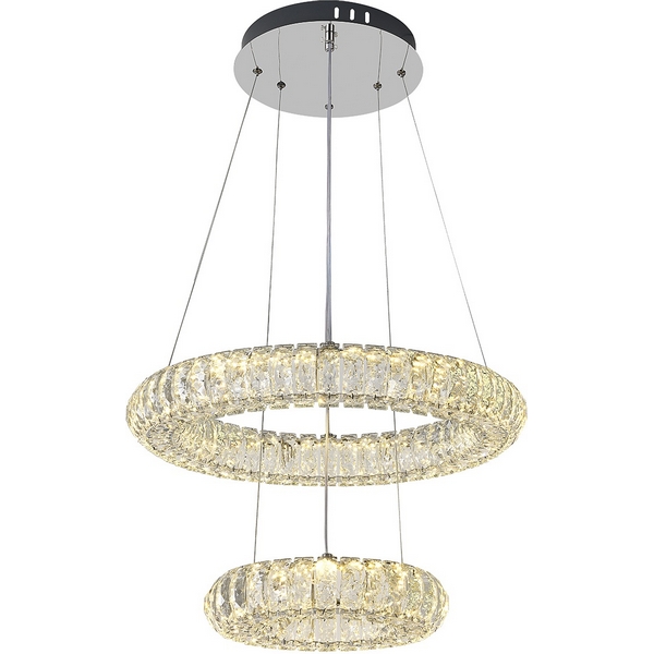

Подвесной светодиодный светильник Escada Royal 619/S LED 80Вт, 3000К-6000К, Ra>80, ПДУ, изменение цветовой температуры, металл/хрусталь, хром/прозрачный, Royal 619/S LED