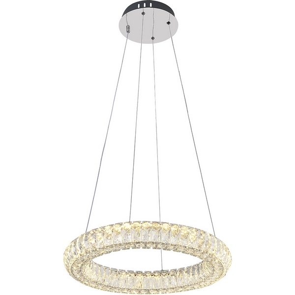 

Подвесной светодиодный светильник Escada Royal 620/S LED 50Вт, 3000К-6000К, ПДУ, изменение цветовой температуры, металл/хрусталь, хром/прозрачный, Royal 620/S LED