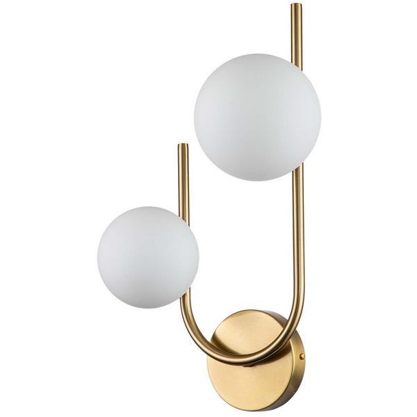 

Бра 642/2A E27*60W Escada Sphere Brass (плафоны шарики), Белый, Sphere 642/2A Brass