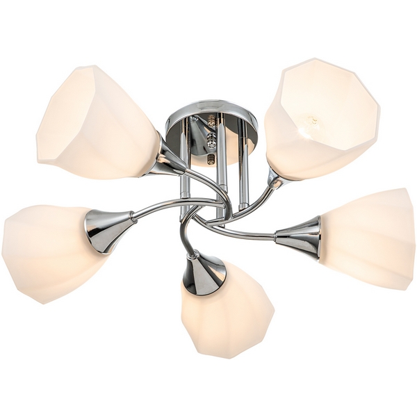 

Потолочная люстра на штанге E27*40W Escada Camellia 664/5P, Белый, Camellia 664/5P