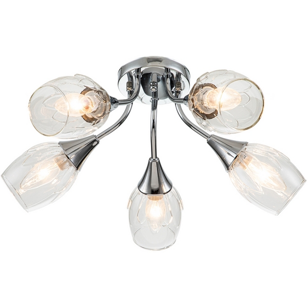 

Потолочная люстра E14*40W Escada Tulip 670/5P, Прозрачный, Tulip 670/5P