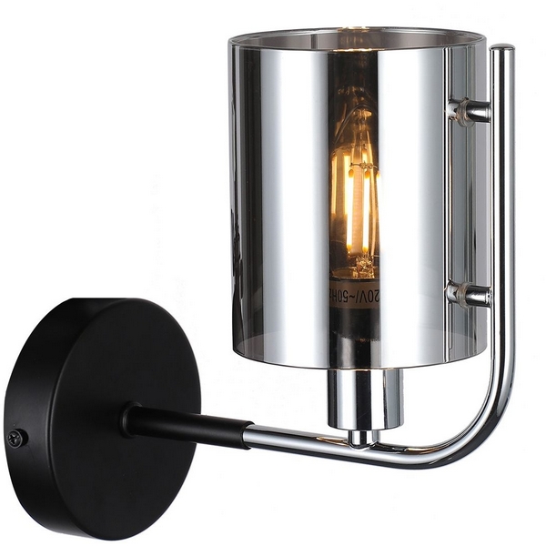 

Бра E14*40W Escada Elegant 671/1A Chrome, Дымчатый, Elegant 671/1A Chrome