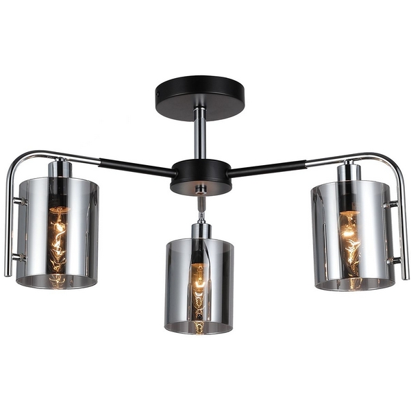 

Потолочная люстра на штанге E14*40W Escada Elegant 671/3P Chrome, Дымчатый, Elegant 671/3P Chrome
