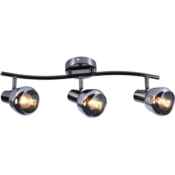 

Настенно-потолочный спот Escada Canto 677/3P 3x40Вт E14, металл/стекло, темный хром, Дымчатый, Canto 677/3P