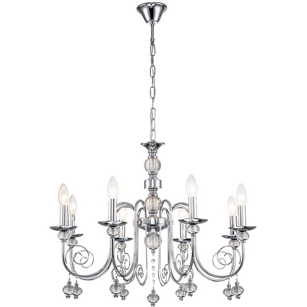 

Подвесная люстра хрусталь 678/8PL E14*40W Escada Shine Chrome подсвечник с подвесками, Хром, Shine 678/8PL Chrome