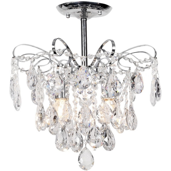 

Потолочная люстра хрустальная на штанге 682/4PL Е27*60W Escada Crown Chrome, Прозрачный, Crown 682/4PL Chrome