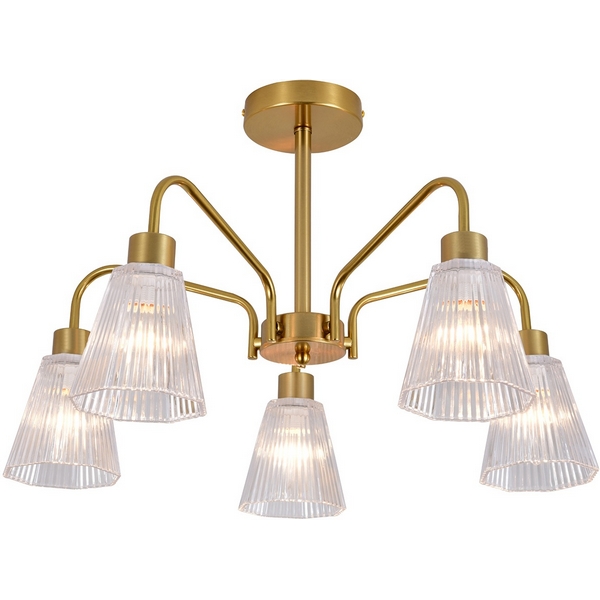 

Потолочная люстра на штанге Escada Berzelia ES0000028 150001/5R E14*40W Copper, Прозрачный, Berzelia ES0000028