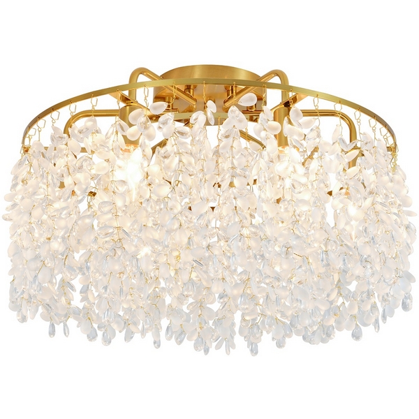 Изображение товара Потолочная люстра Escada Vineray ES0000045 6 ламп медь стекло хрусталь модерн