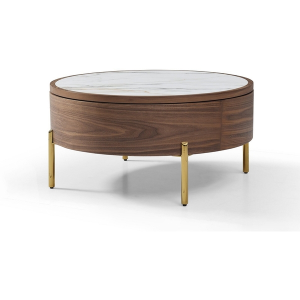 

Стол журнальный CT6057CS (D80) белый керамика (LIUJINBAI) ESF 5768, Белый;орех;золото, CT6057CS(D80)LIUJINBAI