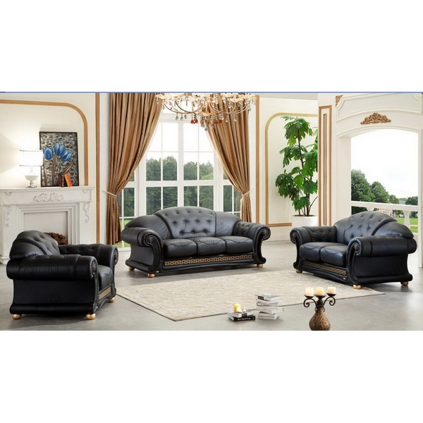

Диван (3-х местный) черный ESF Versace-3 black 19, Versace-3 black 19