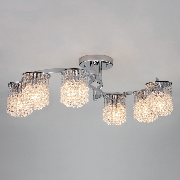 

Хрустальная люстра 3222/6 хром Strotskis (Eurosvet), 3222 3222/6 хром