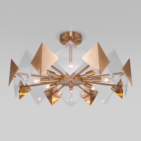 

Потолочная люстра с управлением смартфоном 60121/8 Eurosvet Origami латунь, Origami 60121/8 латунь