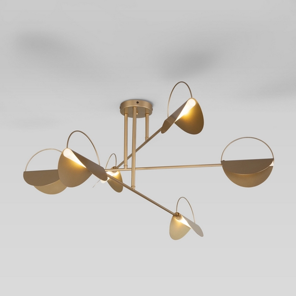 

Потолочная люстра на штанге Eurosvet Grazia 70148/6 (Умный дом, Алиса, WiFi, голосовое управление), Золото, Grazia 70148/6 золото Smart