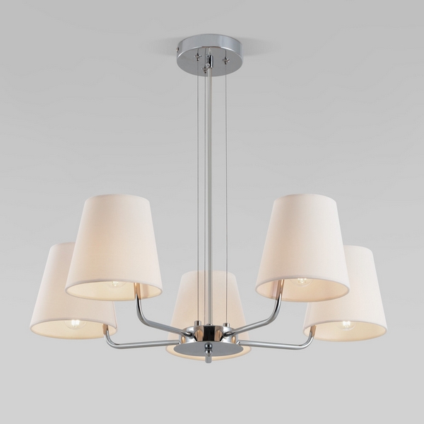 

Подвесная люстра Eurosvet Amaretto 60155/5 хром, Бежевый, AMARETTO 60155/5 хром