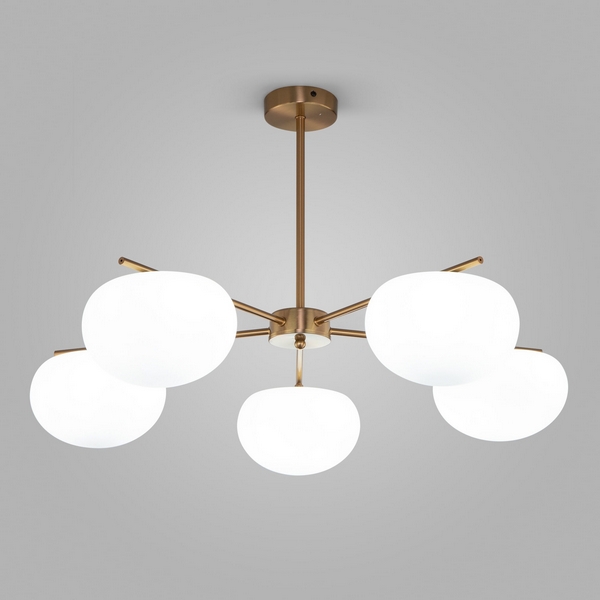 

Потолочная люстра с пультом с реле на штанге Eurosvet Like 30190/5 латунь, Like 30190/5 латунь