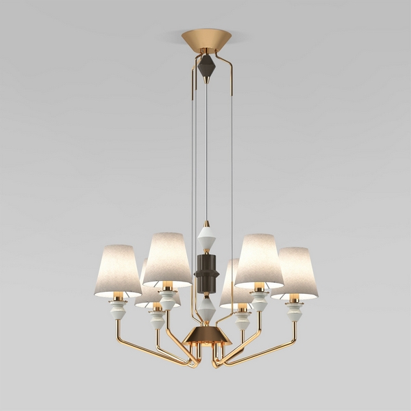 Изображение товара Подвесная люстра Eurosvet Olaria 101012/6 с умными функциями и 6 плафонами