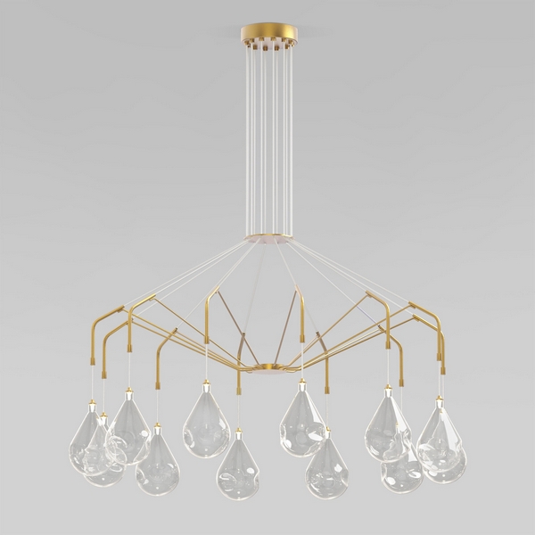 

Подвесная люстра Eurosvet Birne 201002/12 латунь Smart (Умный дом), Прозрачный, Birne 201002/12