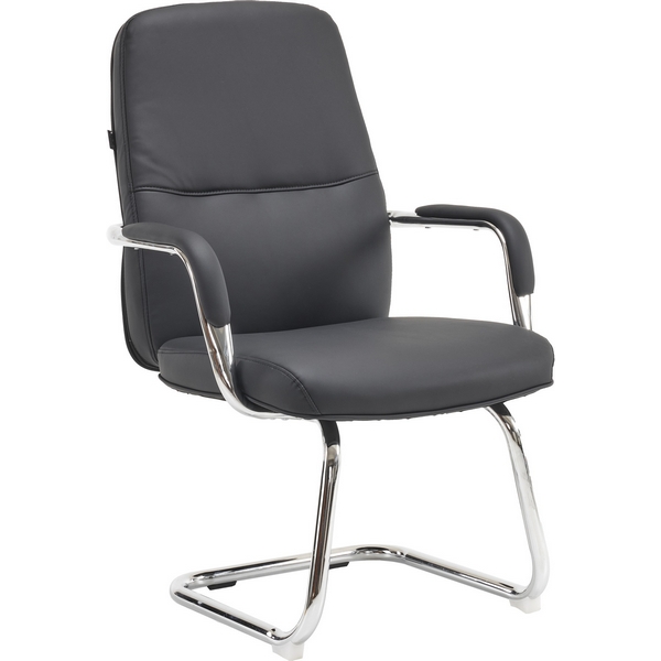 

Кресло для посетителей Everprof Vesta CF Экокожа Черный, EP Vesta CF PU Black