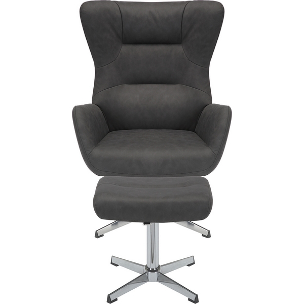 Изображение товара Мягкое кресло Everprof EP Apple А Темно-серый с подголовником и подлокотниками