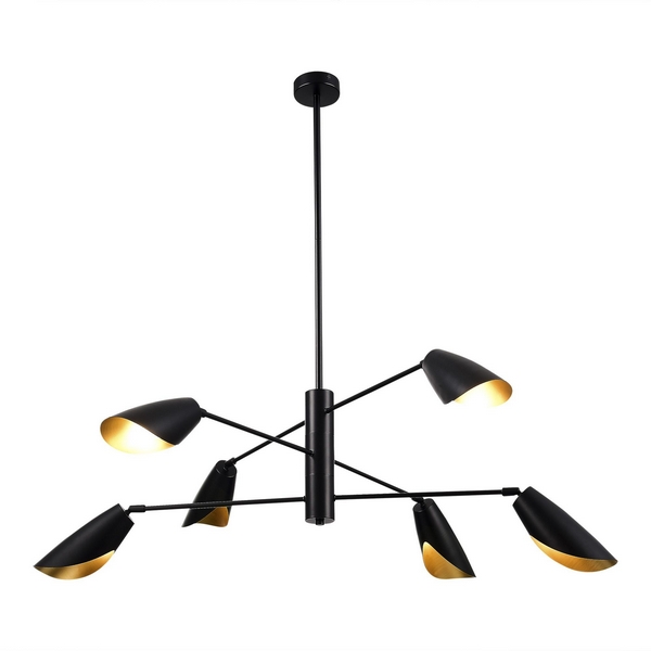 

Потолочная люстра на штанге Evoluce Alton SLE1254-403-06 Черный/Черный, золотой E14 6*60W, Alton SLE1254-403-06