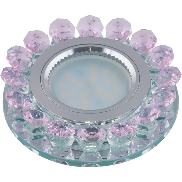 

Встраиваемый светильник со светодиодной подсветкой DLS-L102 GU5.3 CHROME/PINK Fametto Luciole, Розовый, Luciole DLS-L102 GU5.3 CHROME/PINK