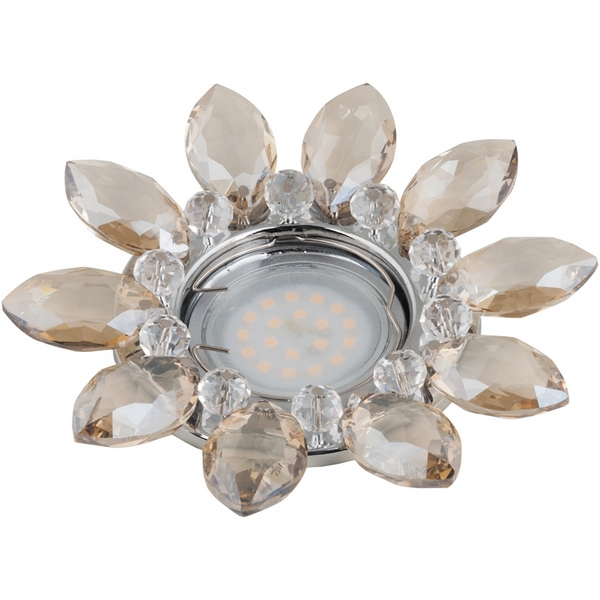 

Встраиваемый светильник DLS-P112 GU5.3 CHROME/COGNAC+CLEAR Fametto Peonia, Бежевый, Peonia DLS-P112 GU5.3 CHROME/COGNAC+CLEAR