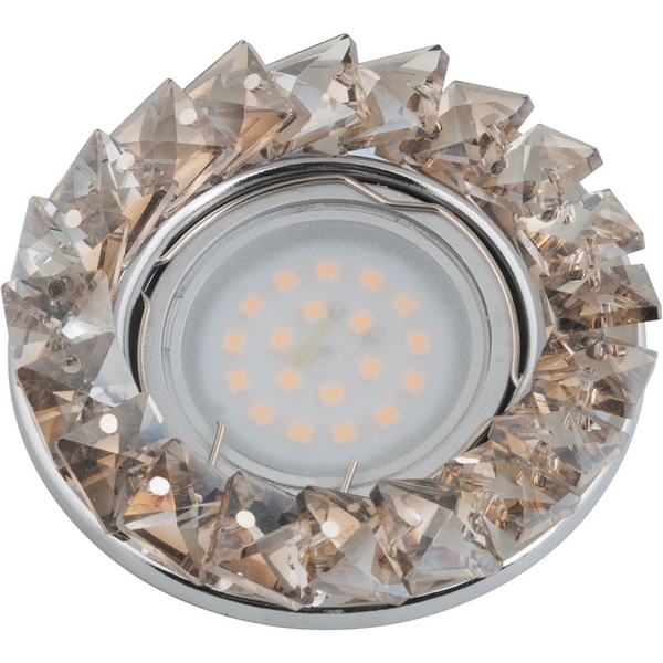 

Встраиваемый светильник DLS-P116 GU5.3 CHROME/COGNAC Fametto Peonia, Бежевый, Peonia DLS-P116 GU5.3 CHROME/COGNAC