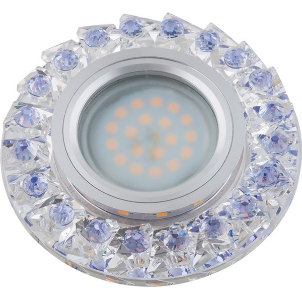 

Встраиваемый светильник со светодиодной подсветкой DLS-L120 GU5.3 CHROME/CLEAR+PURPLE Fametto Luciole, Фиолетовый, Luciole DLS-L120 GU5.3 CHROME/CLEAR+PURPLE