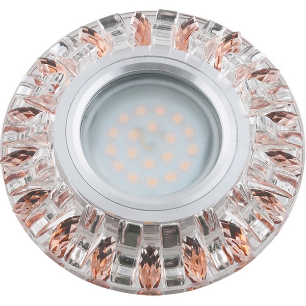 

Встраиваемый светильник со светодиодной подсветкой DLS-L121 GU5.3 CHROME/CLEAR+BRONZE Fametto Luciole, Luciole DLS-L121 GU5.3 CHROME/CLEAR+BRONZE