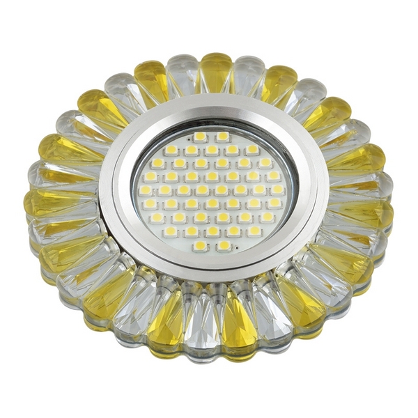 

Встраиваемый светильник со светодиодной подсветкой DLS-L145 GU5.3 GLASSY/GOLD Fametto Luciole, Желтый, Luciole DLS-L145 GU5.3 GLASSY/GOLD