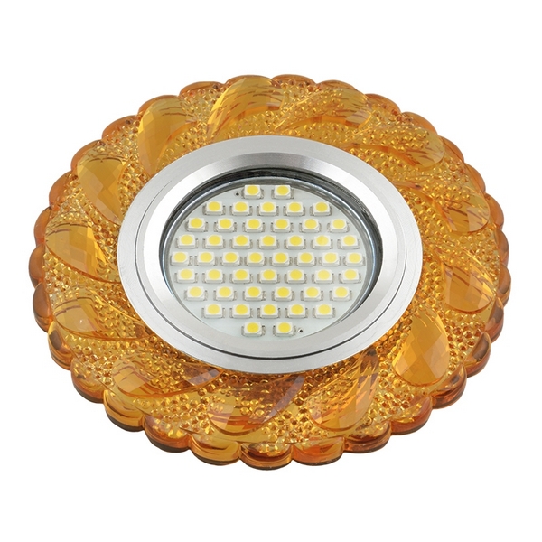 

Встраиваемый светильник круглый со светодиодной подсветкой DLS-L147 GU5.3 GLASSY/GOLD Fametto Luciole, Желтый, Luciole DLS-L147 GU5.3 GLASSY/GOLD