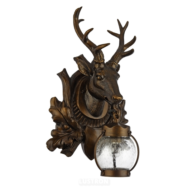 

Настенный уличный фонарь в виде оленя IP44 Favourite Hunt 1849-1W, Коричневый, Hunt 1849-1W