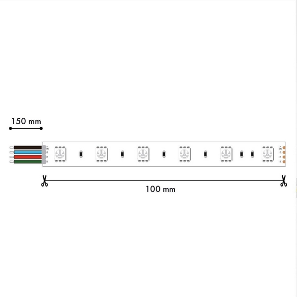 

Лента светодиодная 5M SMD2835RGB, 27W/m, RGB+W+W, IP20 Favourite 2001-82720, Светодиодная лента 2001-82720