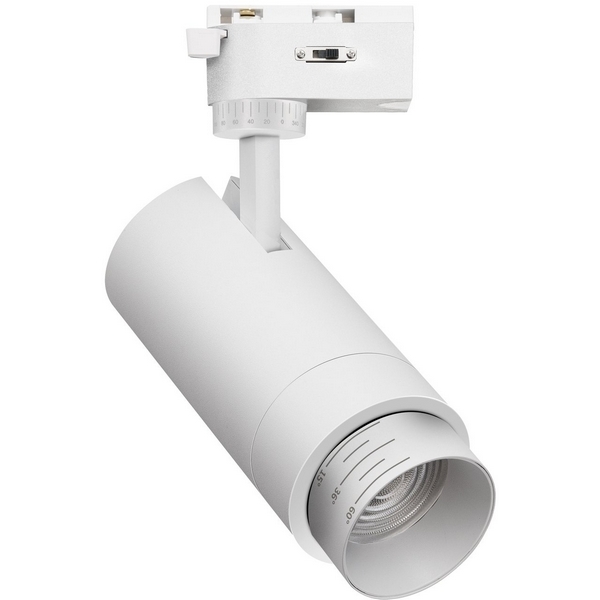 

Трековый светильник однофазный светодиодный Favourite Practica 4868-1U LEDx10/20/30W 220V 1004/1768/2312LM 3000-6000K zoom: 15-60, Белый, Practica 4868-1U