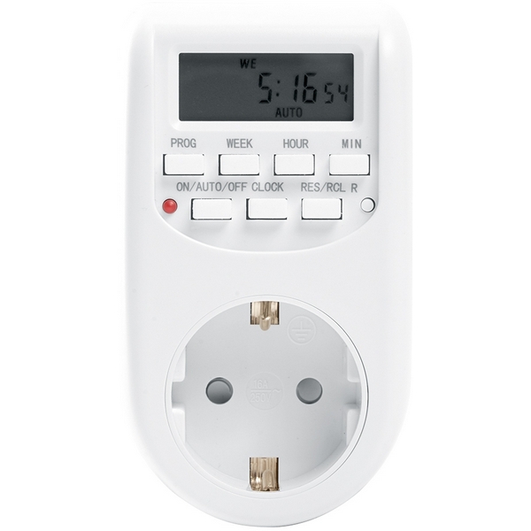 

Розетка с таймером Feron TM26 41815 недельная электронная мощность 2300W/10A, Белый, TM26 41815