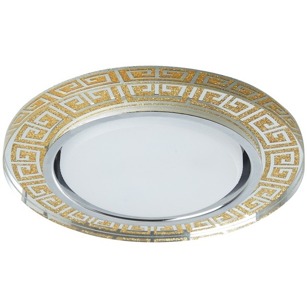 

Светильник встраиваемый с белой LED подсветкой Feron CD4981 41907 GX53 без лампы, прозрачный, золото, CD4981 41907