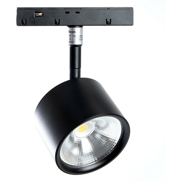 

Трековый светодиодный светильник Feron MGN305 41953 низковольтный 10W 48V, Черный, MGN305 41953