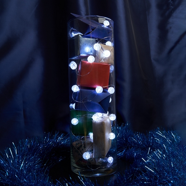 

Гирлянда светодиодная статичная линейная Лед шарики статичная 3м + 0.3м 5000K с питанием от батареек Feron CL565 48610, CL565 48610