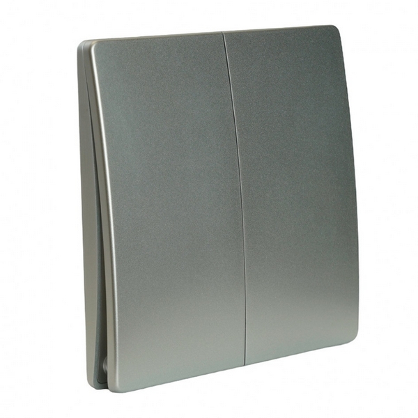 Изображение товара Выключатель беспроводной SMART Feron TM92 двухклавишный серебро