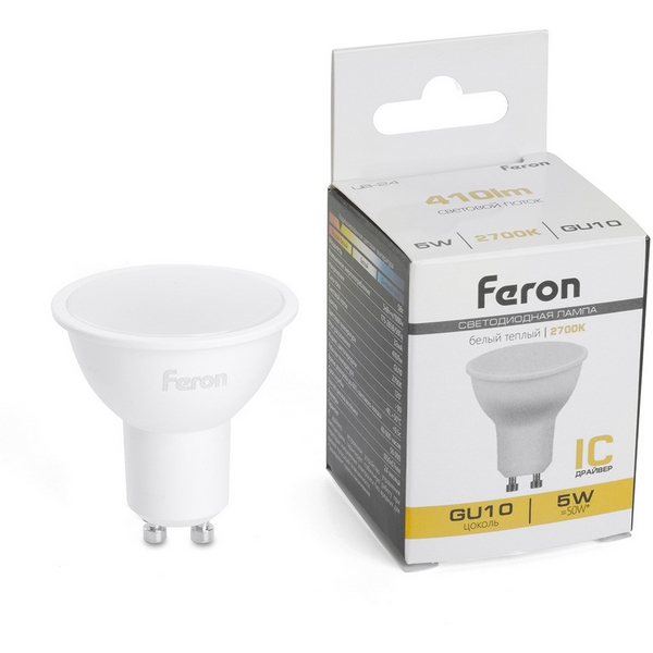

Лампочка светодиодная GU10 5W Feron LB-24 51215, LB-24 51215