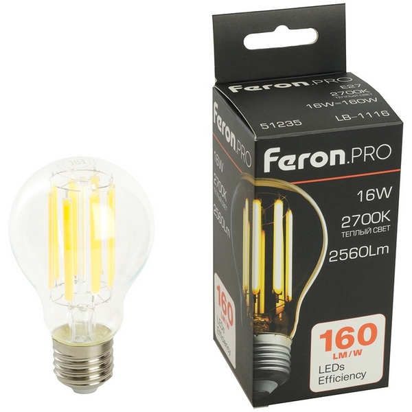 

Лампа светодиодная E27 16W Feron LB-1116 51235, LB-1116 51235