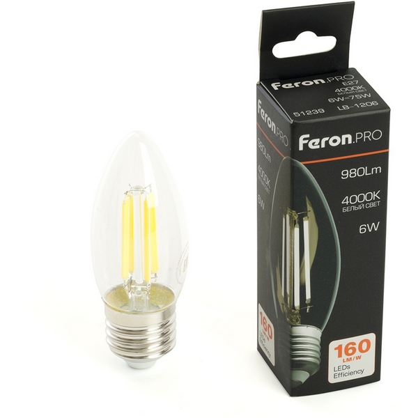 

Лампа светодиодная E27 6W Feron LB-1206 51239, LB-1206 51239