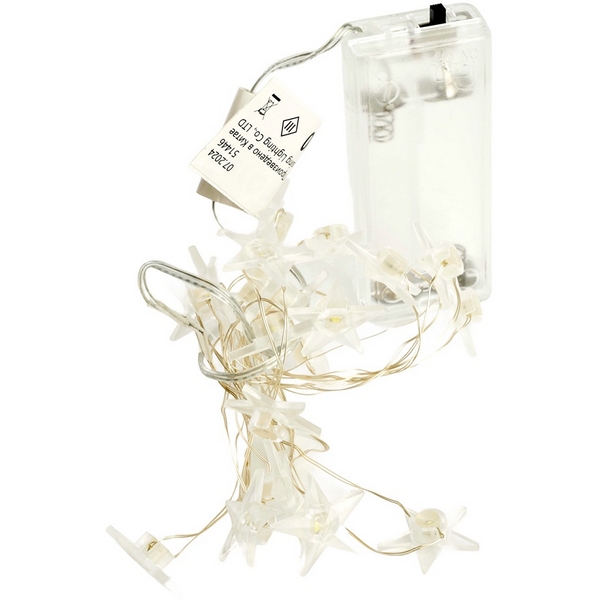 

Светодиодная гирлянда линейная Звездочки на проволоке 5000К с питанием от батареек Feron CL589 51446, CL589 51446