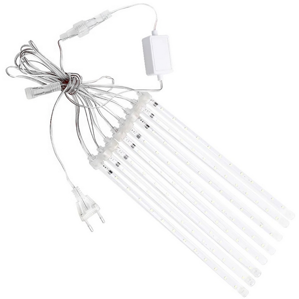 

Светодиодная гирлянда занавес Сосульки 4.5*0.5м + сетевой шнур 3м 2700K динамичный c питанием от сети 220V Feron CL586 51452, CL586 51452